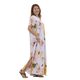 TAMSY Long Viscose Kaftan Dress (One Size, 8-18) - White - 52in Length