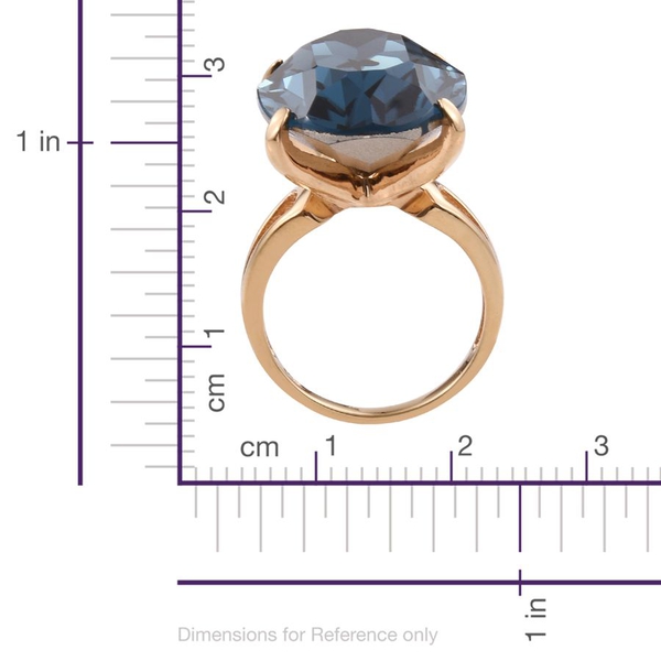 - Montana Crystal (Ovl) Ring in ION Plated 18K YG Bond