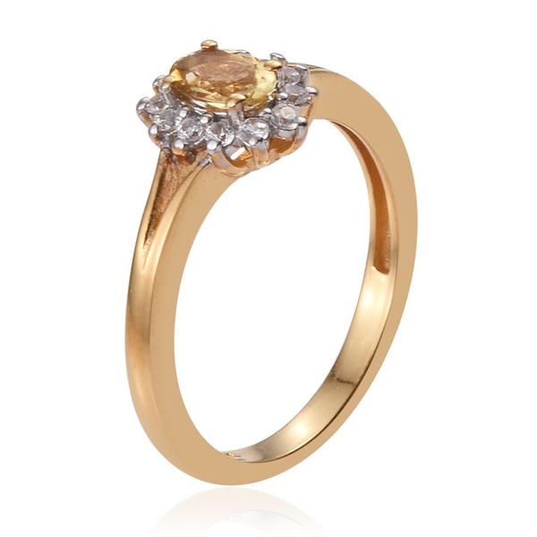 Marialite (Ovl 0.50 Ct), Natural Cambodian Zircon Ring in 14K Gold Overlay Sterling Silver 0.750 Ct.