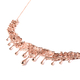 LucyQ Drip Collection - Rose Gold Overlay Sterling Silver Necklace (Size 16 with 2 inch Extender), Silver wt 34.00 Gms