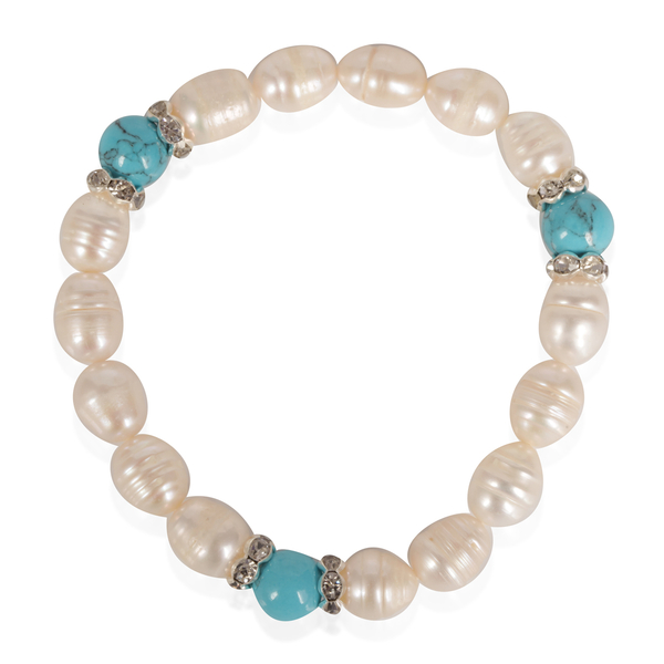 Turquoise and Pearl Bracelet