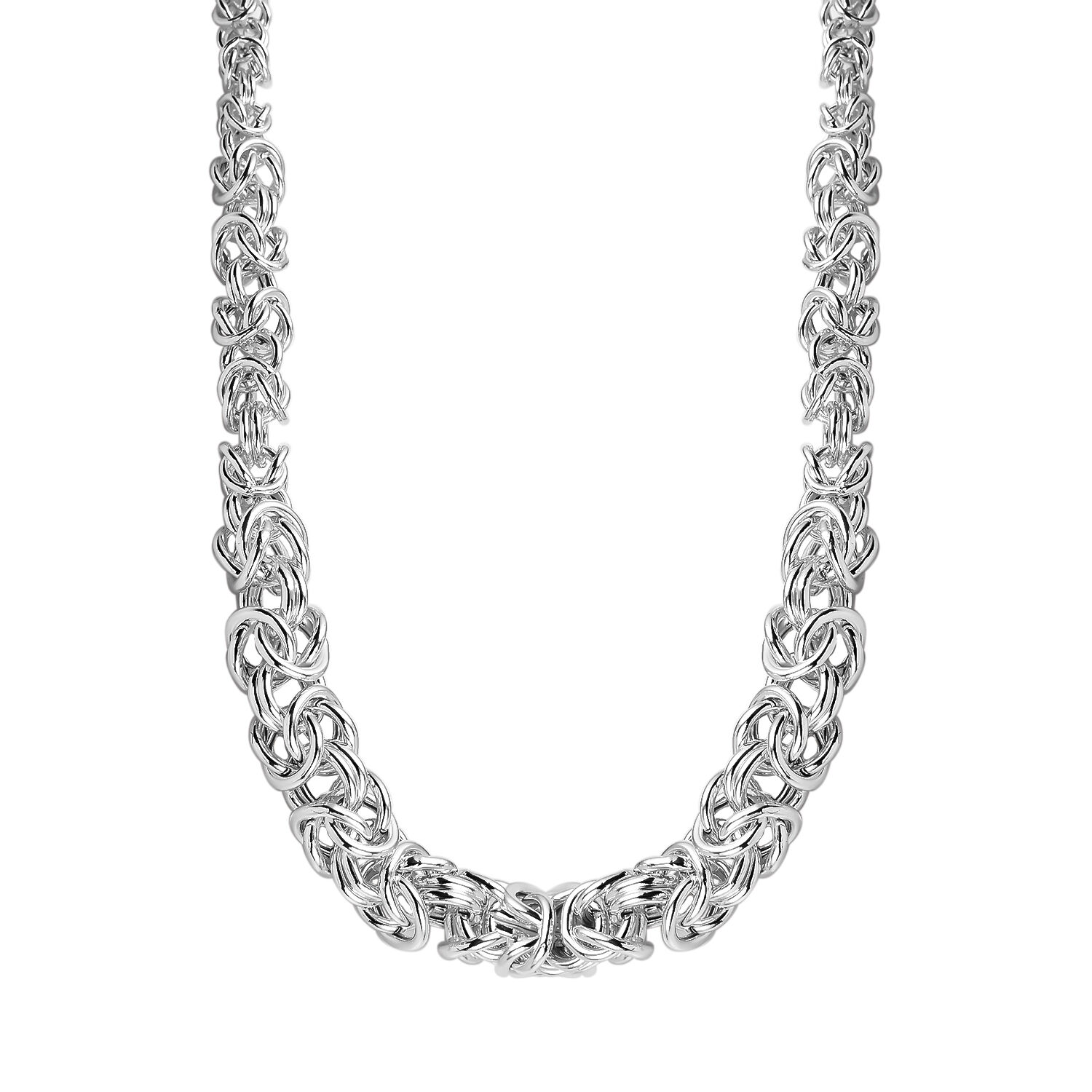 6mm Graduated Byzantine Chain Necklace 