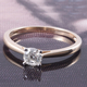 9K Yellow Gold SGL Certified Diamond (I3/G-H) Ring 0.51 Ct.