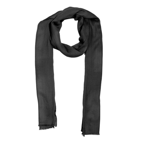 LA MAREY 100% Cashmere Woollen Scarf (Size - 190x70 Cm) - Black