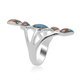 Santa Fe Collection - Spiny Turquoise Ring in Rhodium Overlay Sterling Silver
