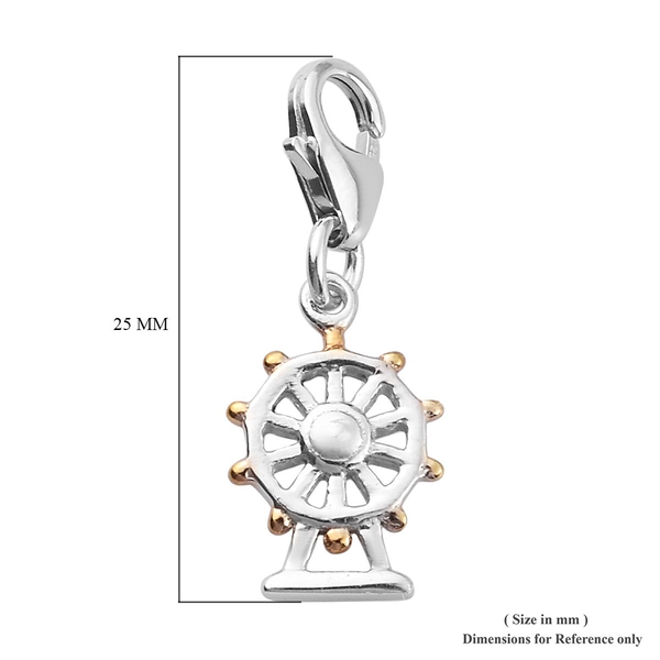 Charms De Memoire Platinum and Yellow Gold Overlay Sterling Silver London Eye Charm