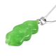 Green Jade and Freshwater Pearl Pendant with Chain (Size 18) in Rhodium Overlay Sterling Silver 18.75 Ct.