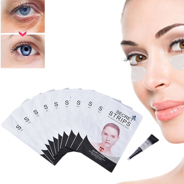 Set of 10 Pair Face Tightening Eye Strips and 1 Hyaluronic Acid Moisturizing Firming Essence