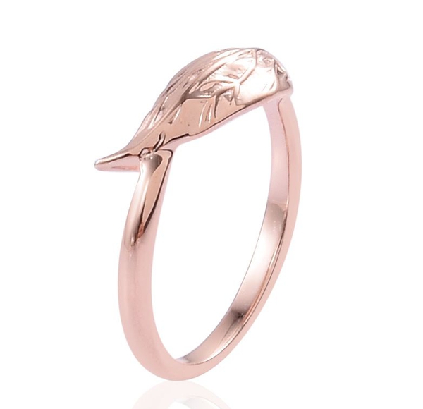 RACHEL GALLEY Rose Gold Overlay Sterling Silver Fallen Ring