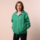 LA MAREY Plain & Leaves Pattern Water Resistant Reversible Jacket (Size S/M,112x66Cm) - Green and White
