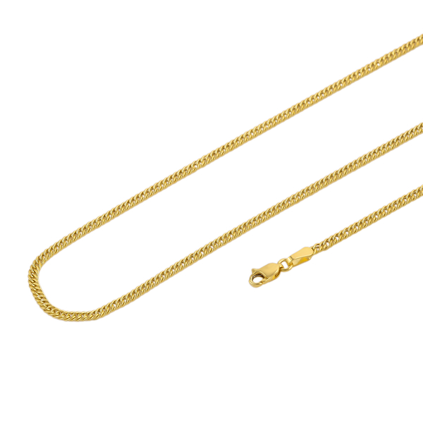 Italian Made Close Out- ILIANA 18K Yellow Gold Curb Necklace (Size - 20) With Lobster Clasp, Gold Wt