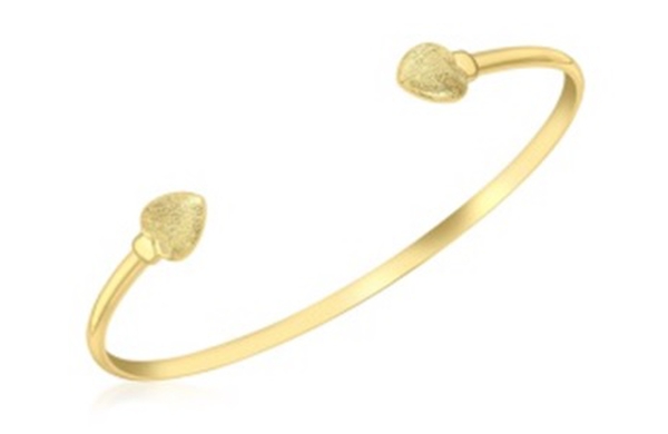 9K Yellow Gold Torque Bangle (Size 7), Gold wt. 2.90 Gms.