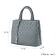 LA MAREY 100% Genuine Leather Diamond Pattern Convertible Bag with Shoulder Strap (Size 25x20x10 Cm) - Blue