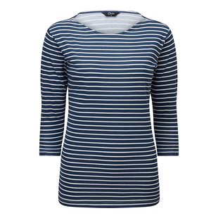 Emreco Polyester Top - Navy & White