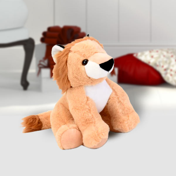 Lion Plush Toy (Size:20x28cm) - Light Brown - Age 3+