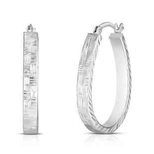NY Close Out-Sterling Silver Hoop Earrings With Clasp