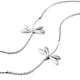LucyQ Dragonfly Collection - Hebei Peridot, Amethyst and Freshwater Pearl Necklace (Size 26/28/30) in Rhodium Overlay Sterling Silver 4.82 Ct, Silver wt 23.97 Gms