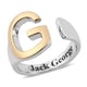 Personalised Engravable Initial G Ring