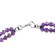 One Time Deal-Amethyst Beads Bracelet (Size - 7.5) in Sterling Silver 25.50 Ct.