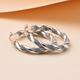 Sterling Silver Twist Creole Hoop Earrings (With Clasp)