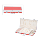 Portable Small Dot Pattern Jewellery Box with Handle and Anti Tarnish Lining in Lock Clasp (Size:38x