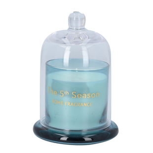 The 5th Season Scented Candle Cup with Glass Lid - Blue