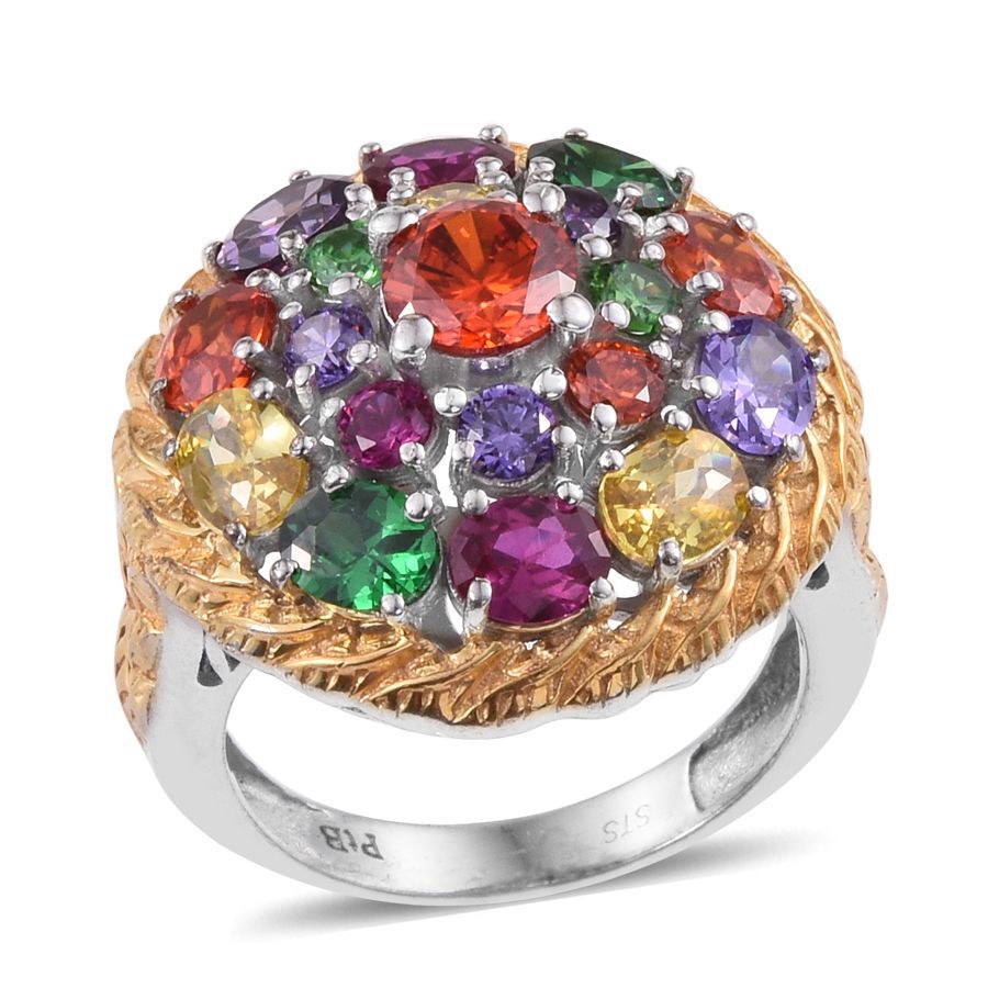 AAA Simulated Fire Opal (Rnd), Simulated Amethyst, Simulated Citrine, Simulated Tanzanite, Simulated