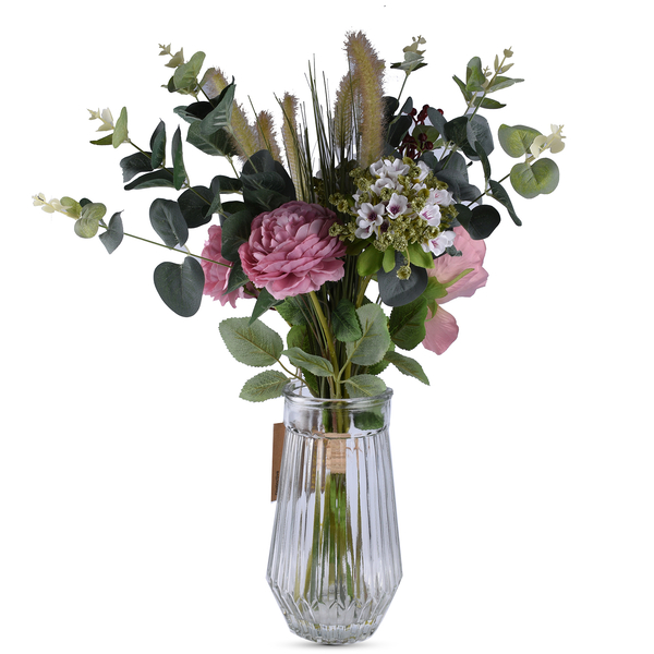 DOD - Bayswood Natural Flower Arrangement in Vase (Size 50 Cm) - Multi