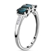 9K White Gold AA Natural Monte Belo Indicolite and Diamond Ring 1.47 Ct.