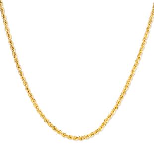 Close Out 22K (92% Pure) Yellow Gold Rope Necklace (Size - 22) with Lobster Clasp, Gold Wt. 5.00 Gms