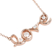 Moissanite Love Necklace (Size - 18) in Rose Gold Overlay Sterling Silver