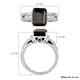 Elite Shungite and Natural Cambodian Zircon Ring in Platinum Overlay Sterling Silver 2.01 Ct.