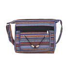 Tribal Pattern Crossbody Bag with Shoulder Strap (Size 31x26x9Cm) - Blue & Multi