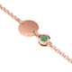 Kagem Zambian Emerald Bracelet (Size 6.5 with 1 Inch Extender) in Rose Gold Overlay Sterling Silver, Silver Wt 5.95 Gms