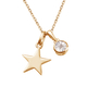 Diamond 2 Piece Pendant with Chain (Size 20) with Lobster Clasp in 14K Gold Overlay Sterling Silver