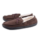 Brown Colour Mens Microfibre Moccasin Slippers (Size 7)