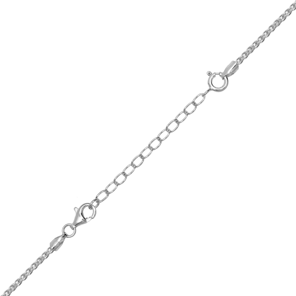 3 Piece Set - Rhodium Plated Sterling Silver Chain Extenders (Size 2 Inch, 3 Inch and 4 Inch)