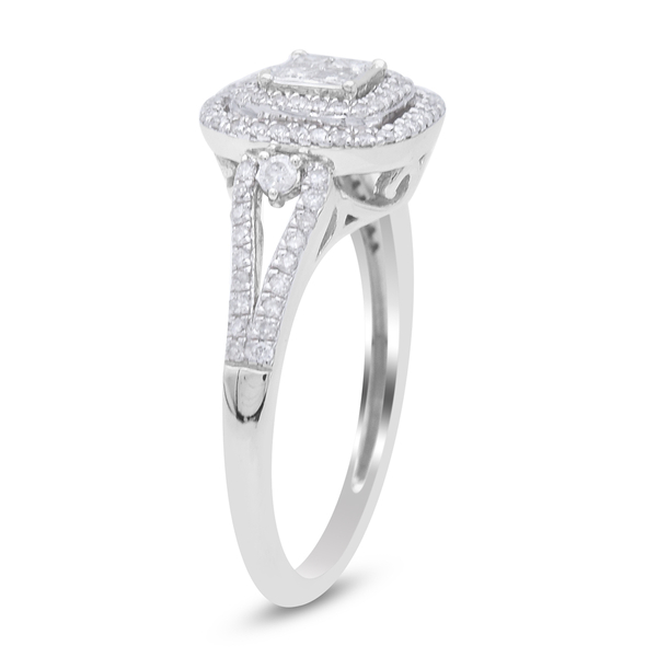 NY Close Out Deal- 10K White Gold Diamond (I3-G-H) Ring 0.50 Ct.