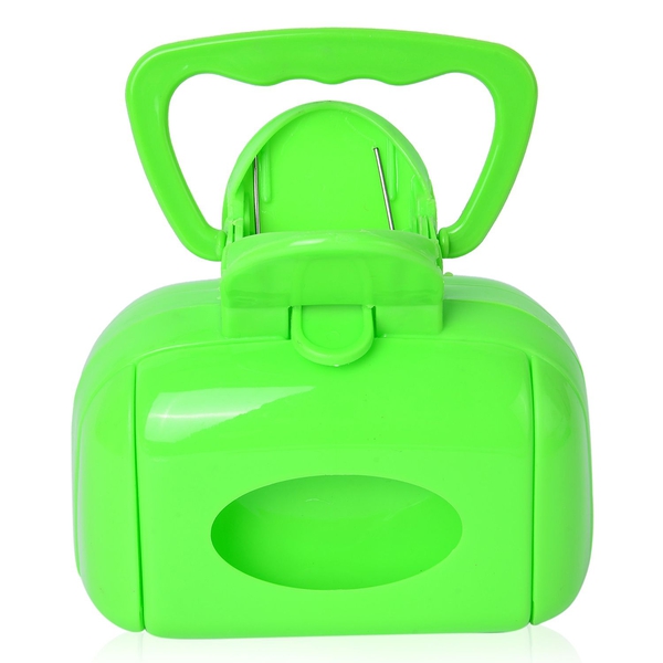 Pet Accessories - Green Colour Poop Scooper, Squeeze Water Bottle, Silica Bowl and Dog Neck LED Strap with Buckle