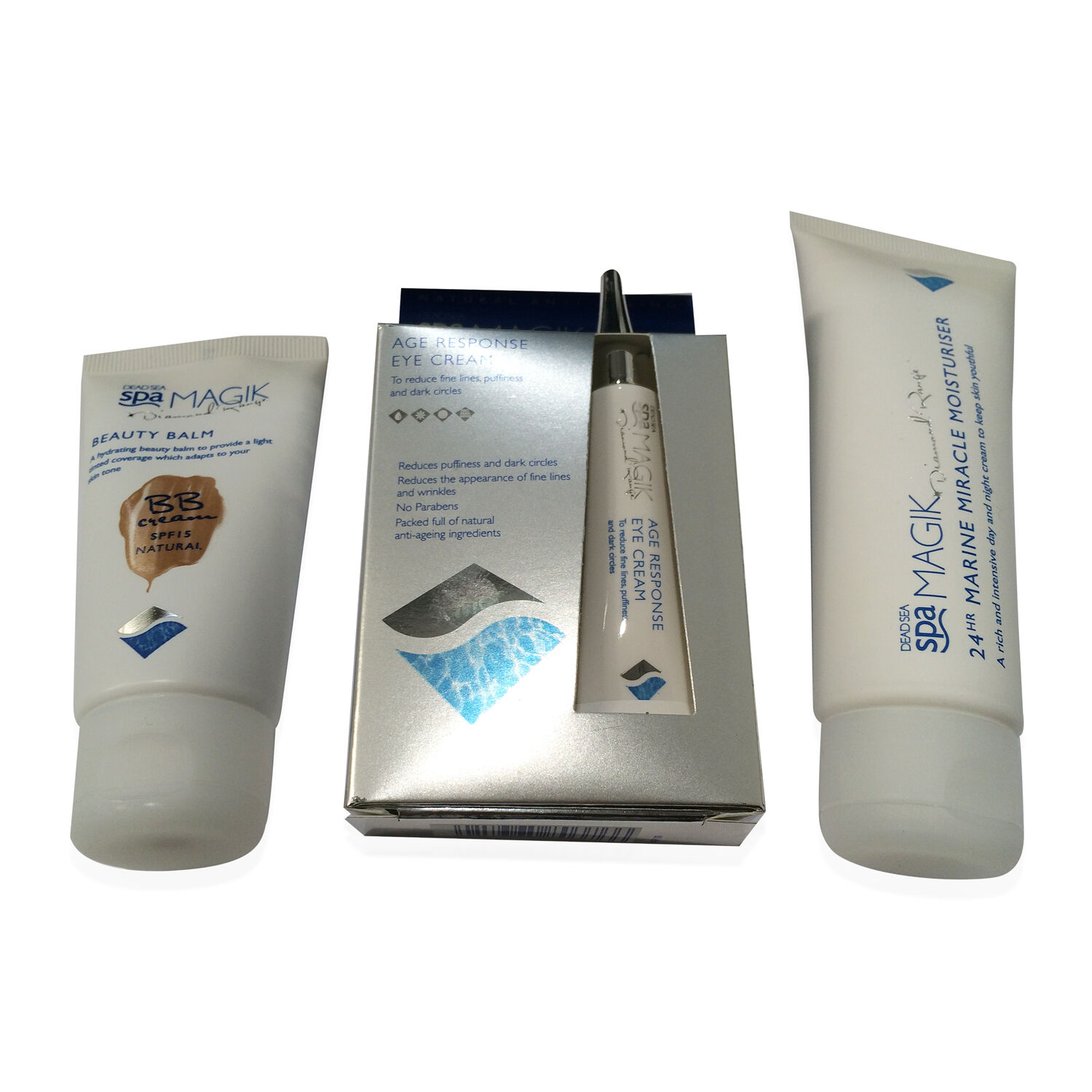 Dead Sea Spa Magik Diamond Range Set 24hr Marine Miracle Moisturiser 75ml, BB Cream with SPF15 50ml 