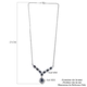 Tanzanian Blue Spinel Necklace (Size 20) in Platinum Overlay Sterling Silver 4.70 Ct, Silver wt. 11.50 Gms
