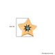 Blue Diamond Star Stud Earrings (With Push Back)  in 14K Gold Overlay Sterling Silver