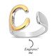 Personalised Engravable Initial C Ring