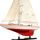 Decorative The Endeavour 1934 Sailboat Model in Red Cedar -  Red and White (Size 61x11.4x80 cm)
