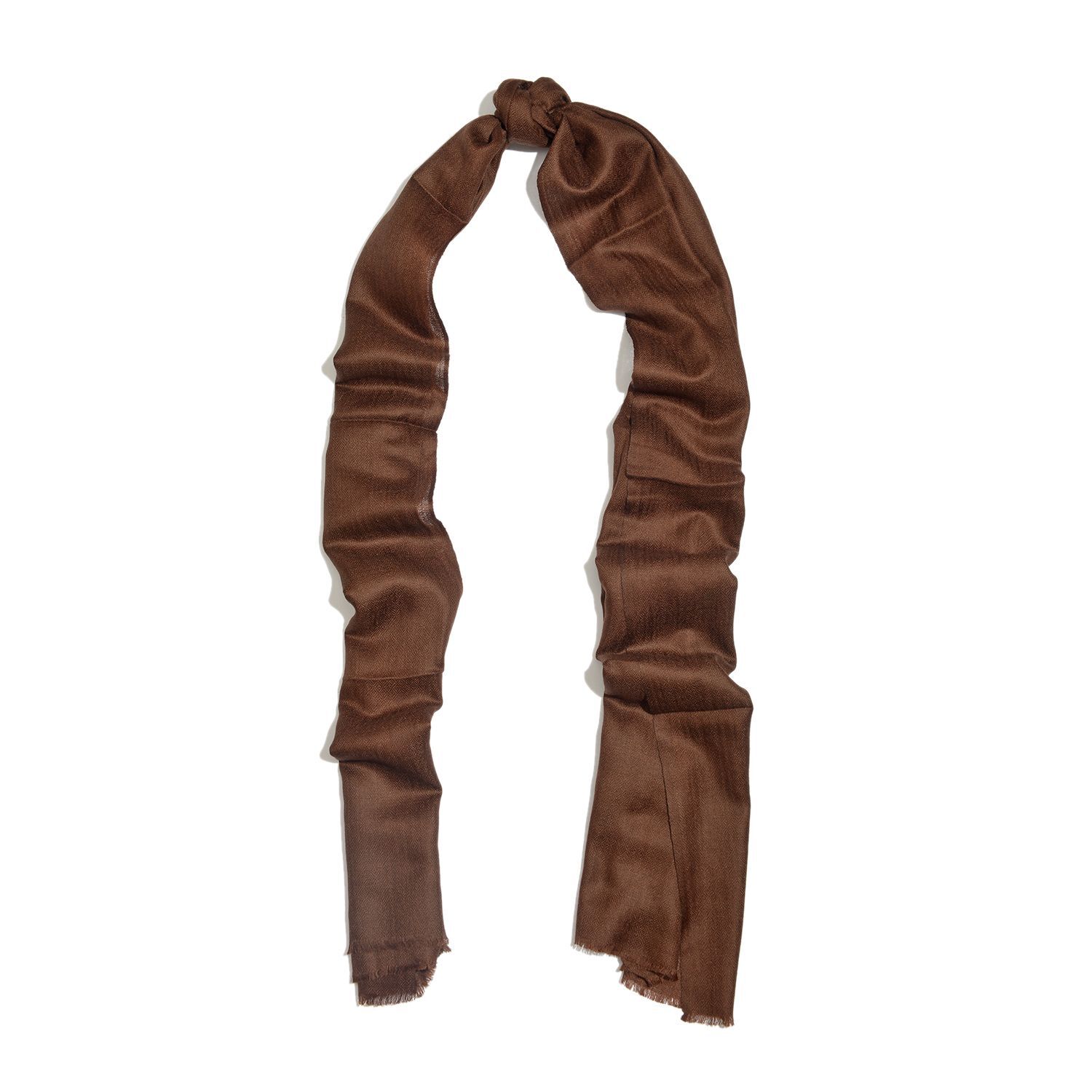100% Cashmere Wool Brown Colour Shawl (Size 200x70 Cm)