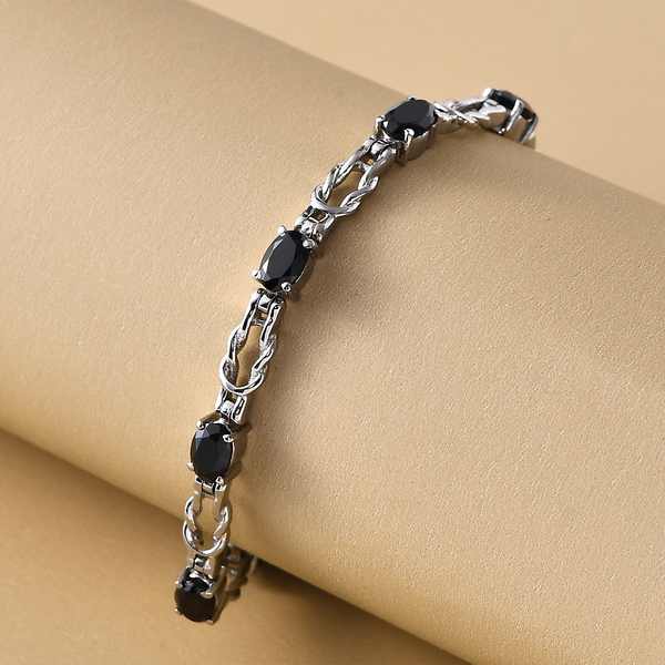 Boi Ploi Black Spinel Bracelet (Size - 8.5 with Extender) 4.85 Ct.