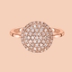 9K Rose Gold Natural Pink Diamond Cluster Ring 0.34 Ct.