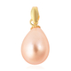 2 Piece Set - Peach Freshwater Pearl Pendant & Hook Earrings in Yellow Gold Overlay Sterling Silver