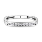 ELANZA Simulated Diamond Ring (Size N) in Rhodium Overlay Sterling Silver