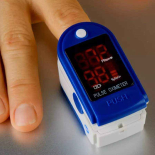 Pulse Oximeter, Oxygen Saturation Monitor (Requires 2 AAA Batteries - Not Included) - Blue